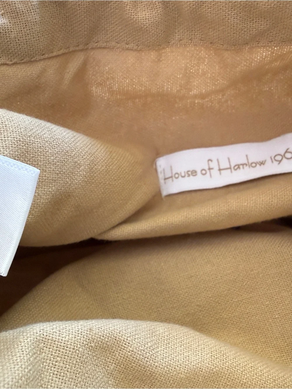 House of Harlow 1960 Beige Macramé Satchel - Picture 5 of 11